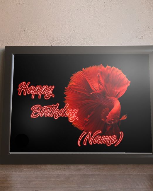 Red Fish with Frame